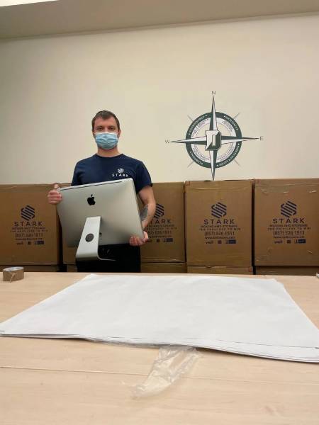 office moving in progress macs are being packed